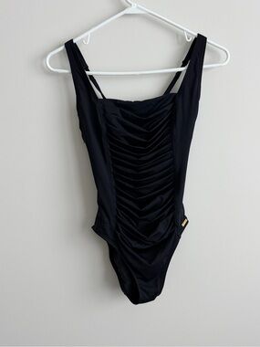 Calvin Klein Black Tummy Control One Piece Swimsuit Size 4 Slimming